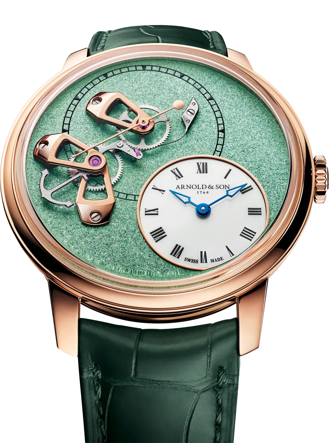 Chronometry DSTB 42 Red Gold | 42mm, 18K red gold 5N, Alligator Leather Strap