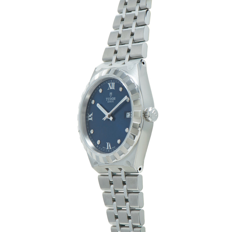 Royal | 38mm, Steel, Blue Dial