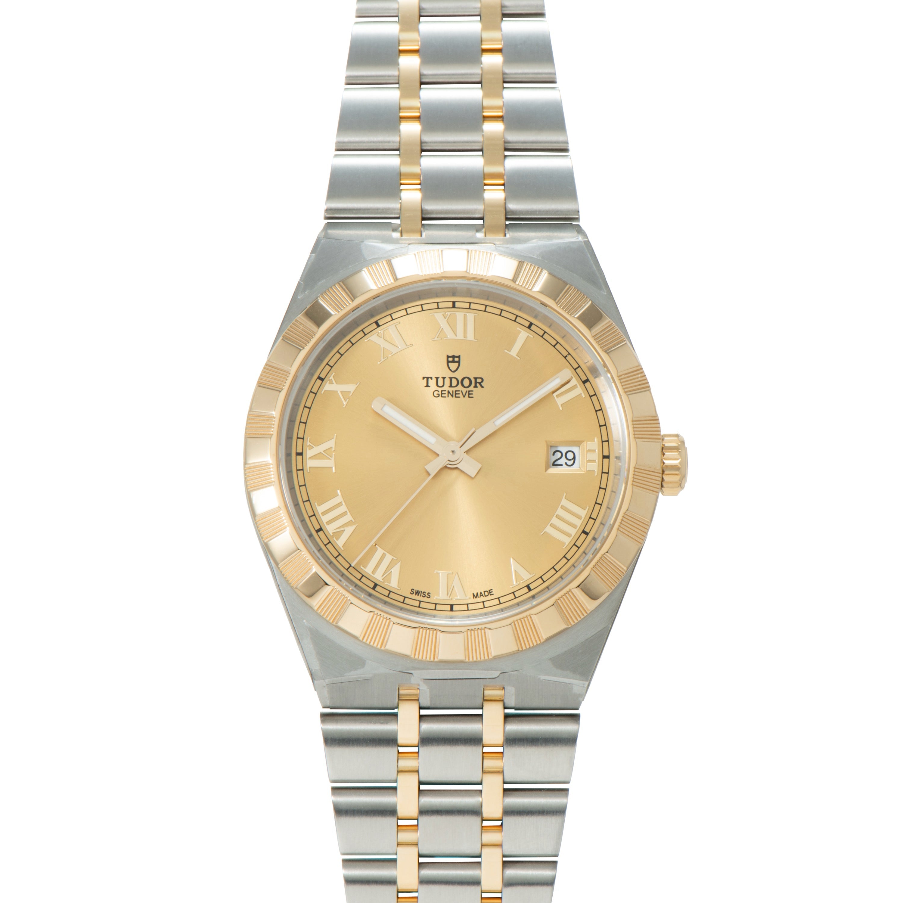 Royal | 38mm, Steel & Gold, Champagne Dial