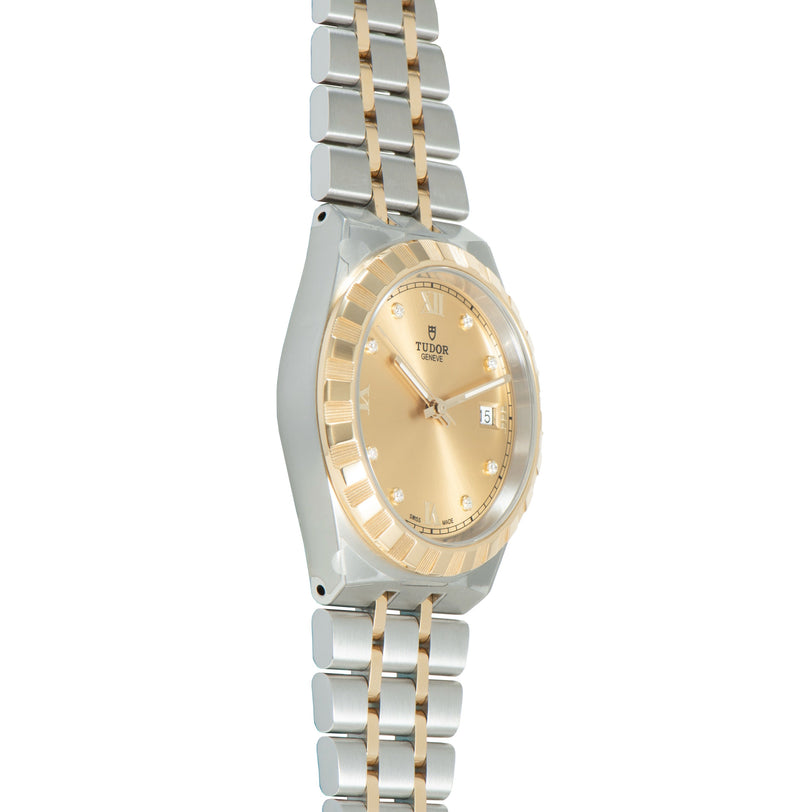 Royal | 38mm, Steel & Gold, Champagne Dial