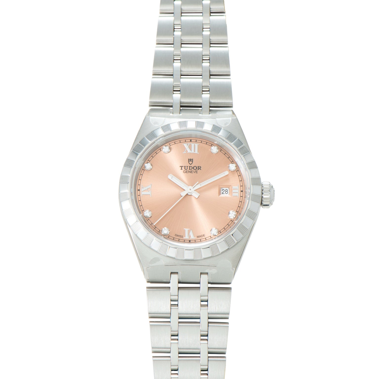 Royal | 28mm, Steel, Pink Dial