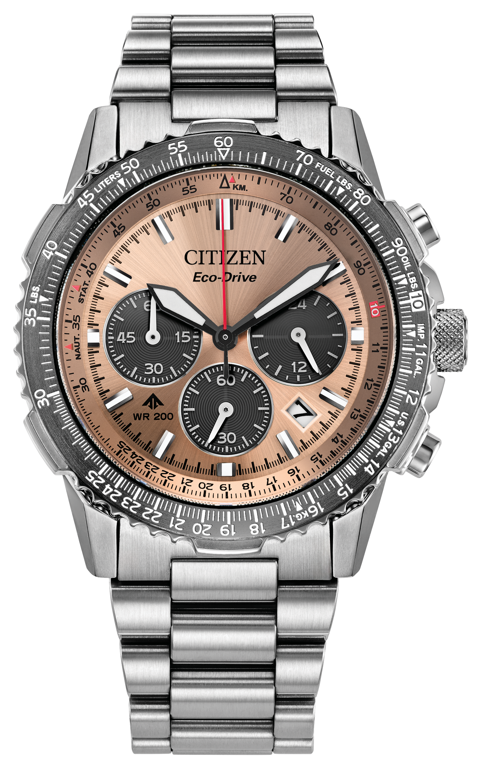 Citizen Navihawk Steel 40 mm Eco Drive