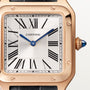 Santos-dumont Small Model | Quartz Movement, Rose Gold, Leather