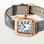 Santos-dumont Small Model | Quartz Movement, Rose Gold, Leather