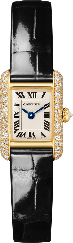 Tank Louis | 16.5mm, 18K Yellow Gold, Alligator Leather Strap