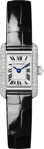 Tank Louis | 16.5mm, 18K White Gold Case, Alligator Leather Strap