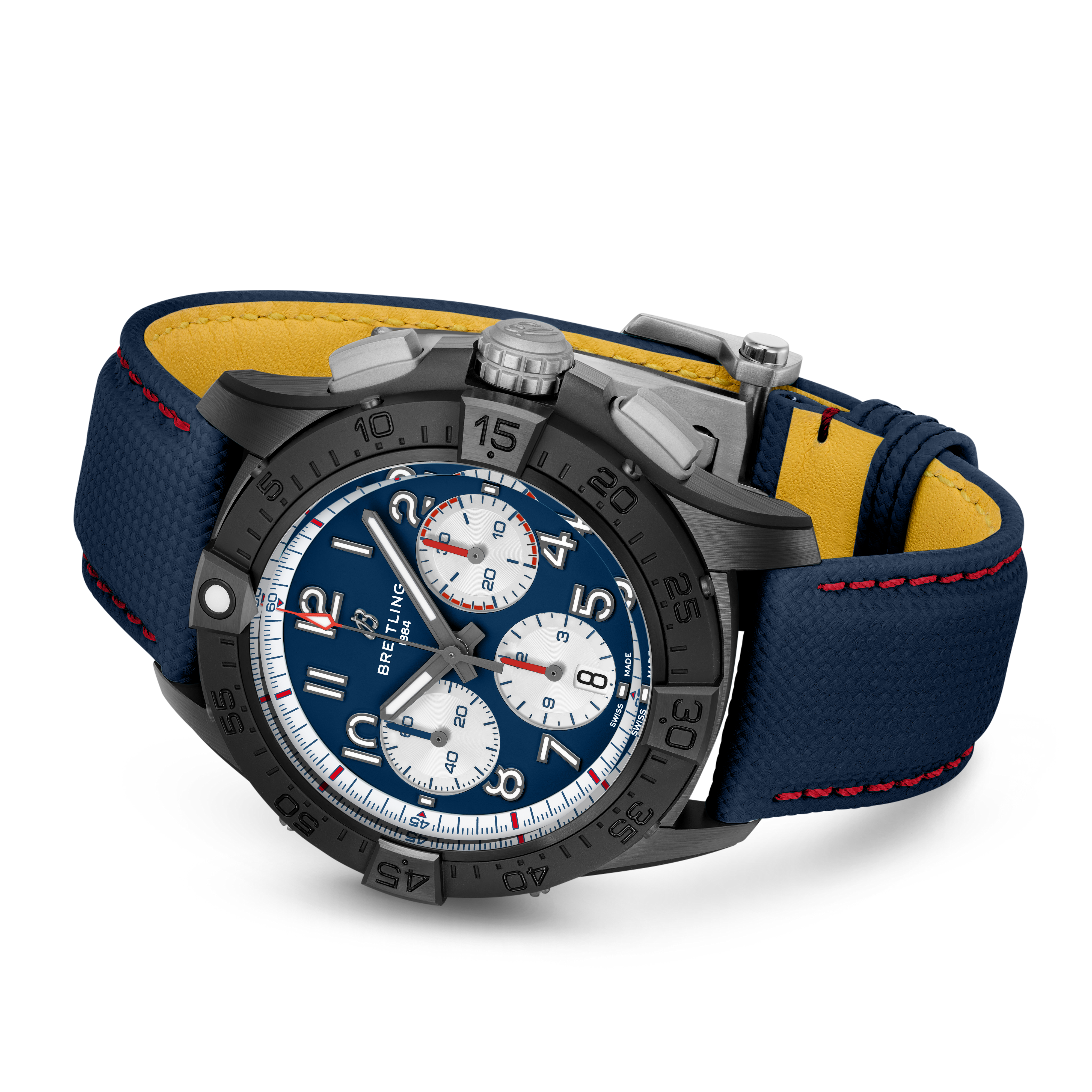 Avenger America250 Limited Edition B01 Chronograph | 42mm, Calfskin Leather Strap, Ceramic Case, Men's Watch