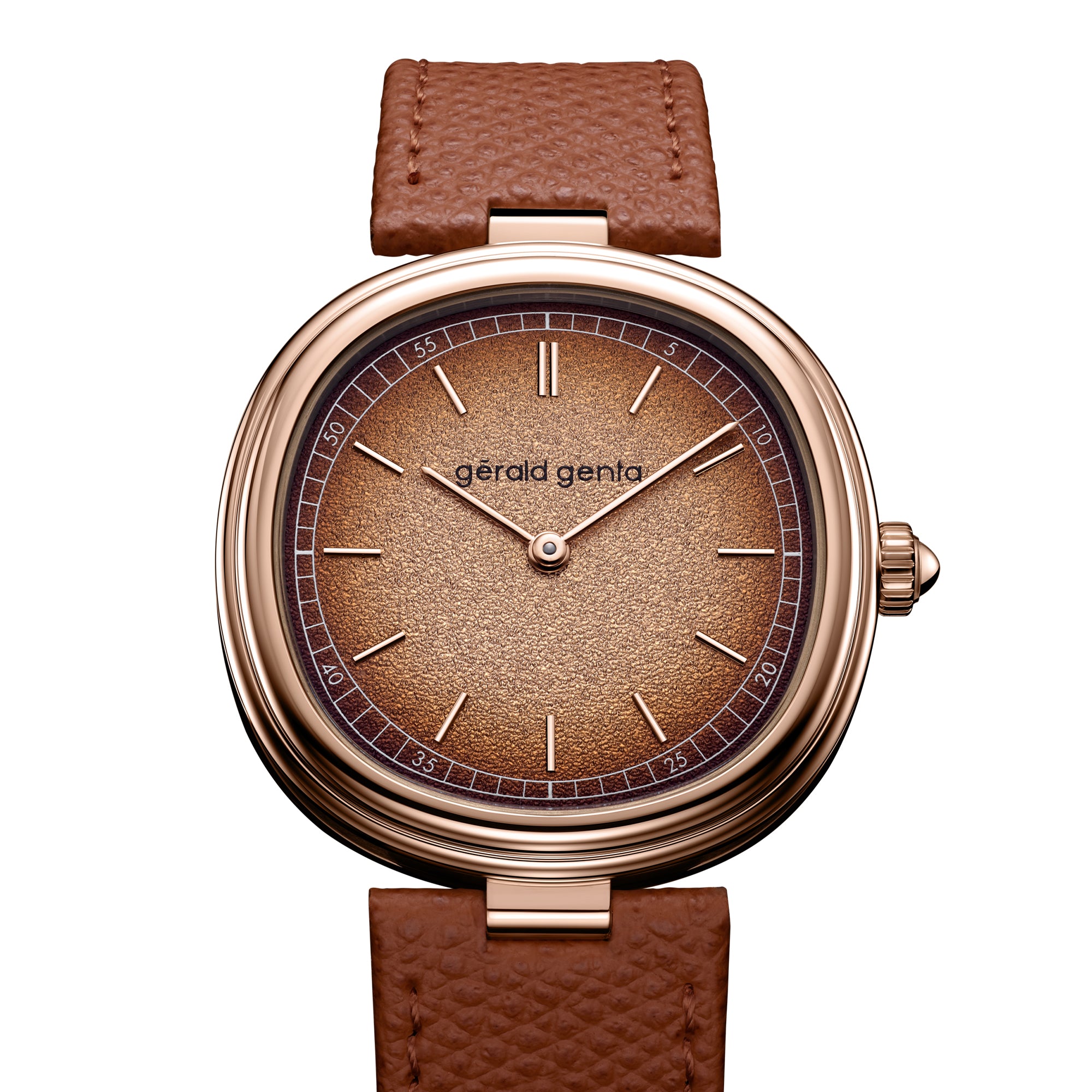 Geneva Time Only Marrone | 38mm, Rose gold 4N