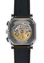 Watch with visible mechanical components on a white background