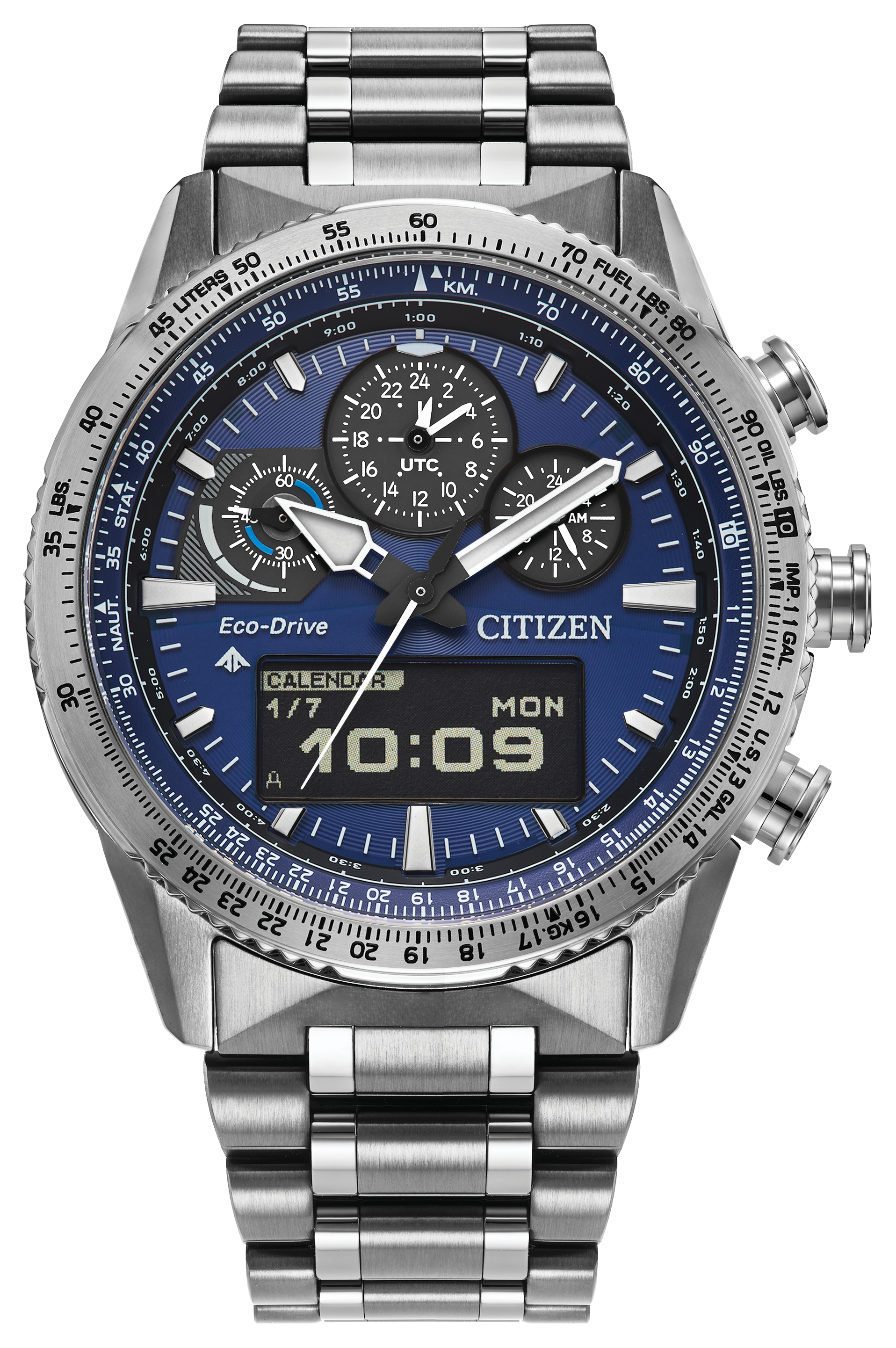 Citizen Skyhawk Steel 43 mm Eco Drive