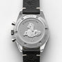 The OMEGA Speedmaster Hodinkee 10th Anniversary Limited Edition features a raised horse emblem, engraved text, and unique numbering (0/500) on the caseback, celebrating Hodinkee’s 10th anniversary with its iconic chronograph movement.
