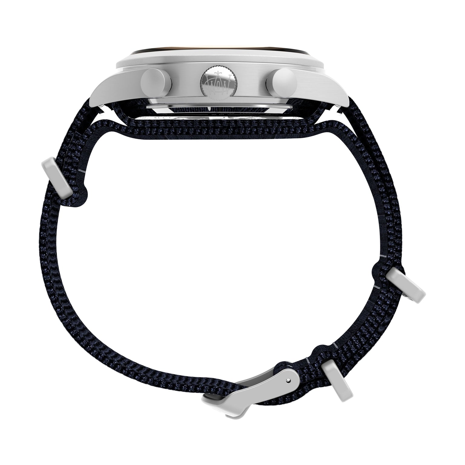 A close-up of the Timex Waterbury Traditional Fly-Back Chronograph.