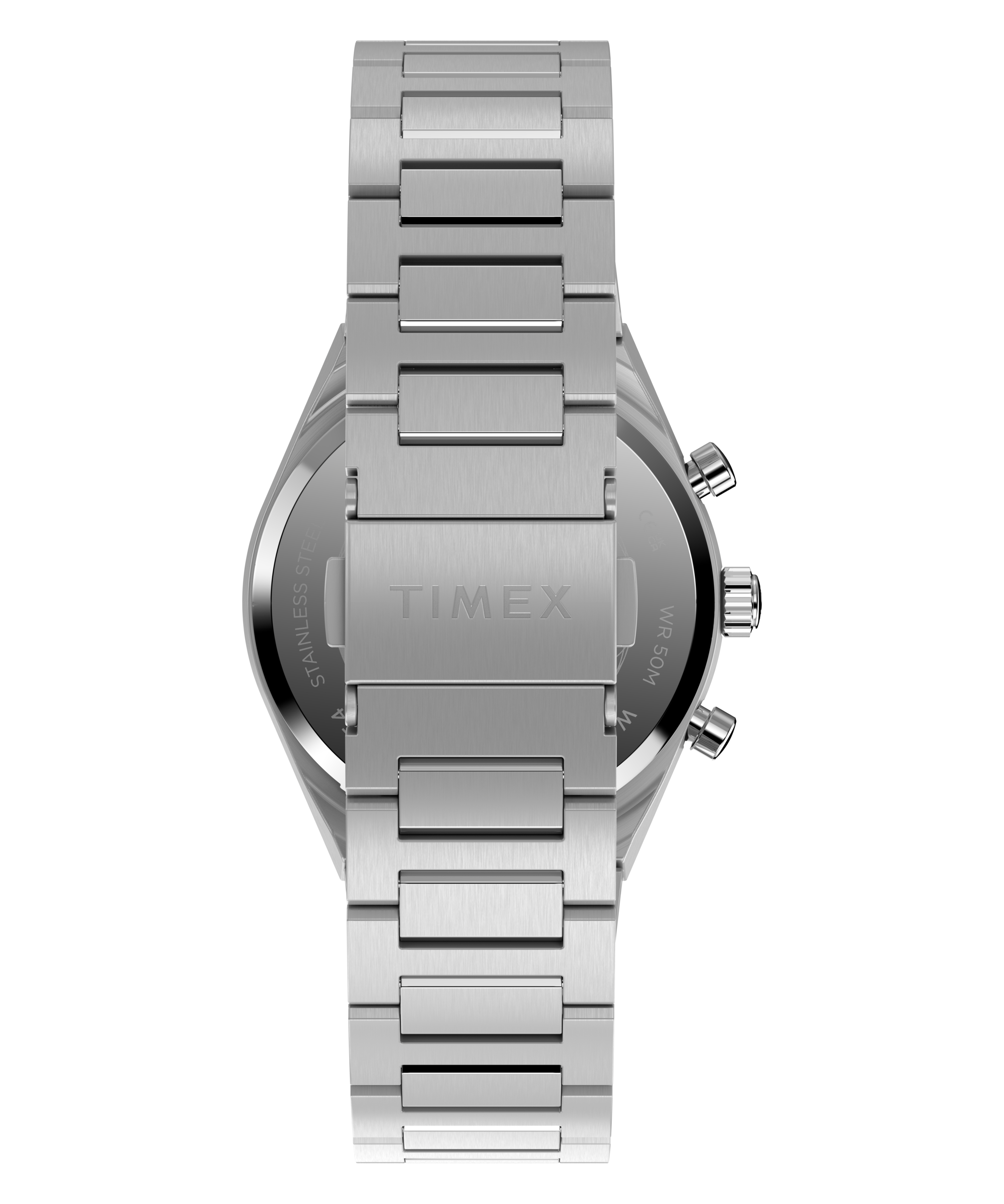 Q Timex Continental Chronograph | 36mm, Steel, Blue Dial