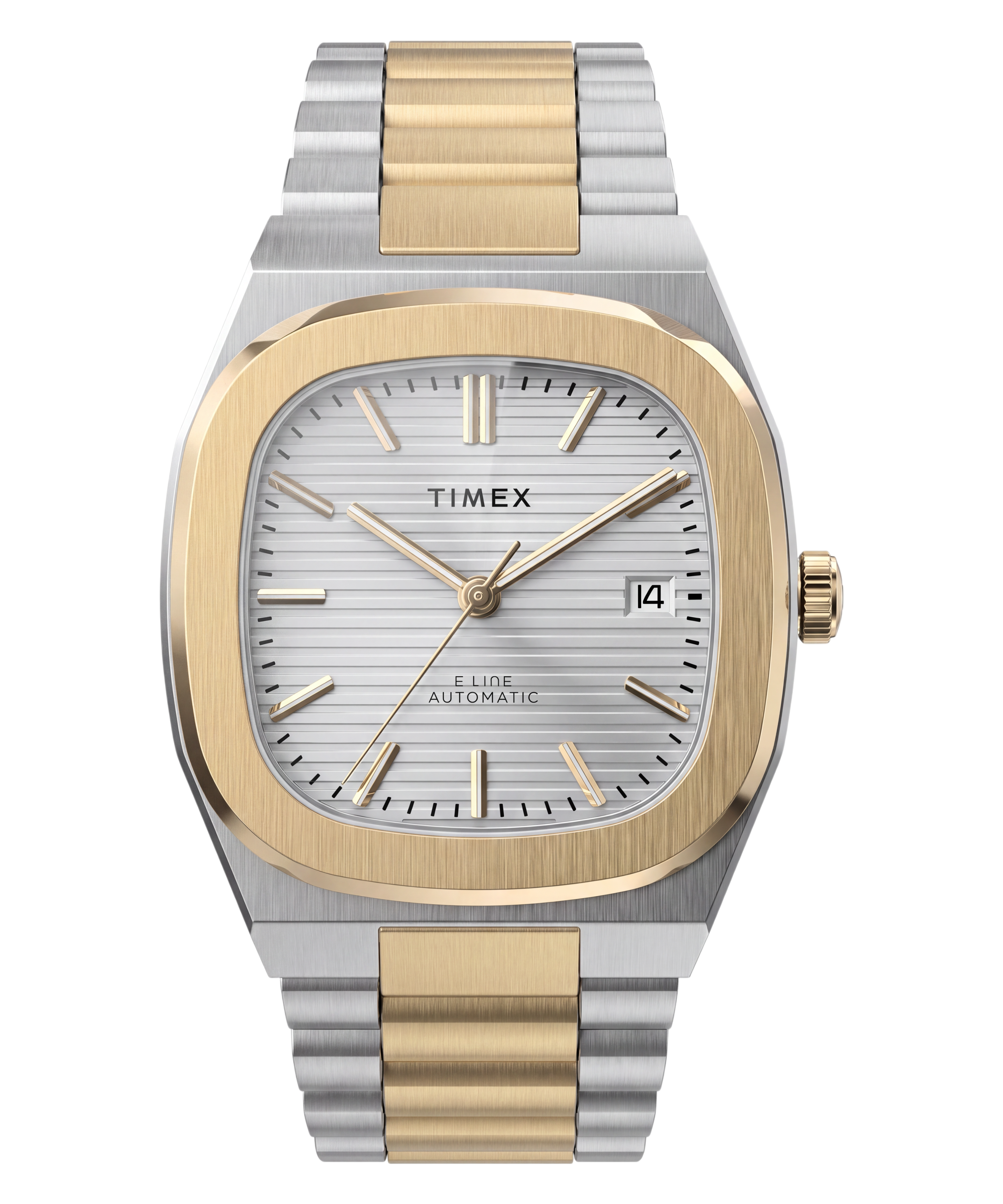 Automatic E Line | 38mm, Two-Tone Steel, Silver Dial