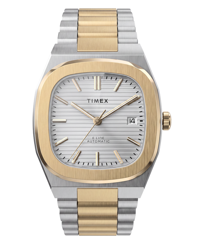 Automatic E Line | 38mm, Two-Tone Steel, Silver Dial