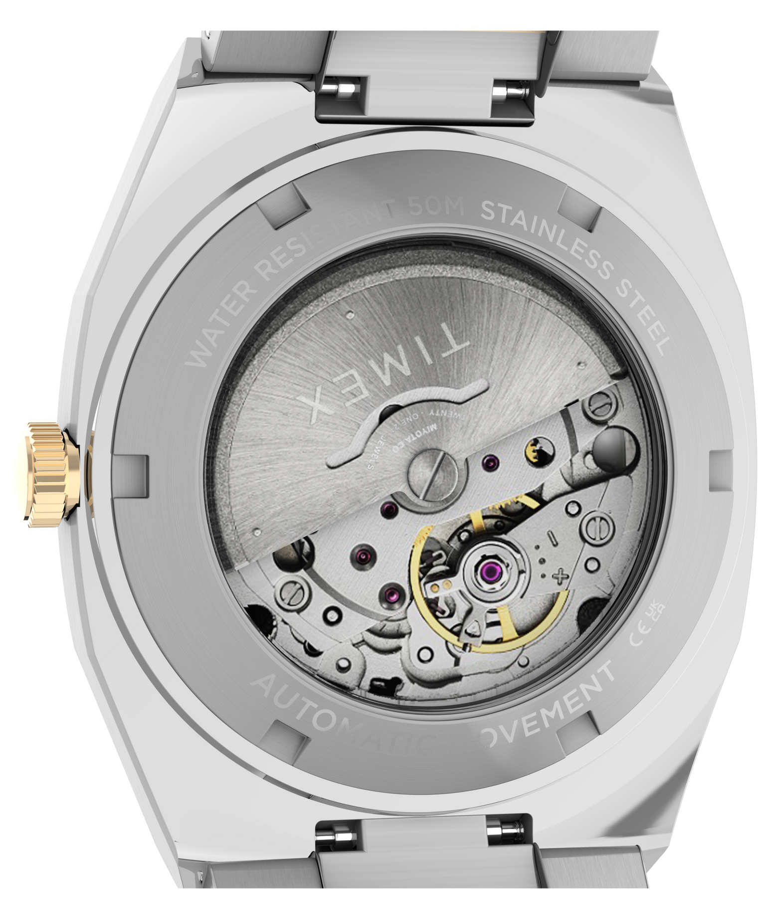 Automatic E Line | 38mm, Two-Tone Steel, Silver Dial