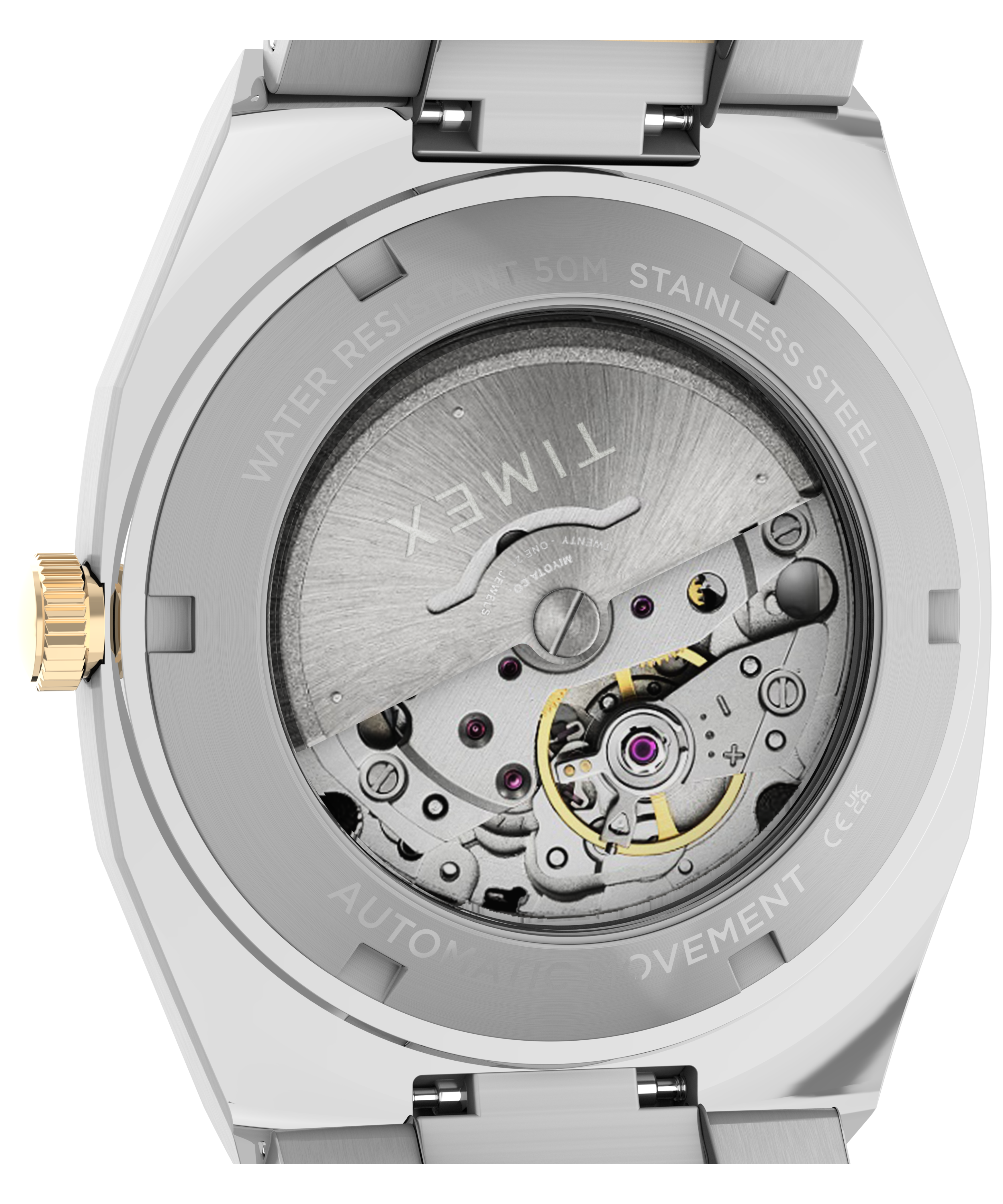 Automatic E Line | 38mm, Two-Tone Steel, Silver Dial