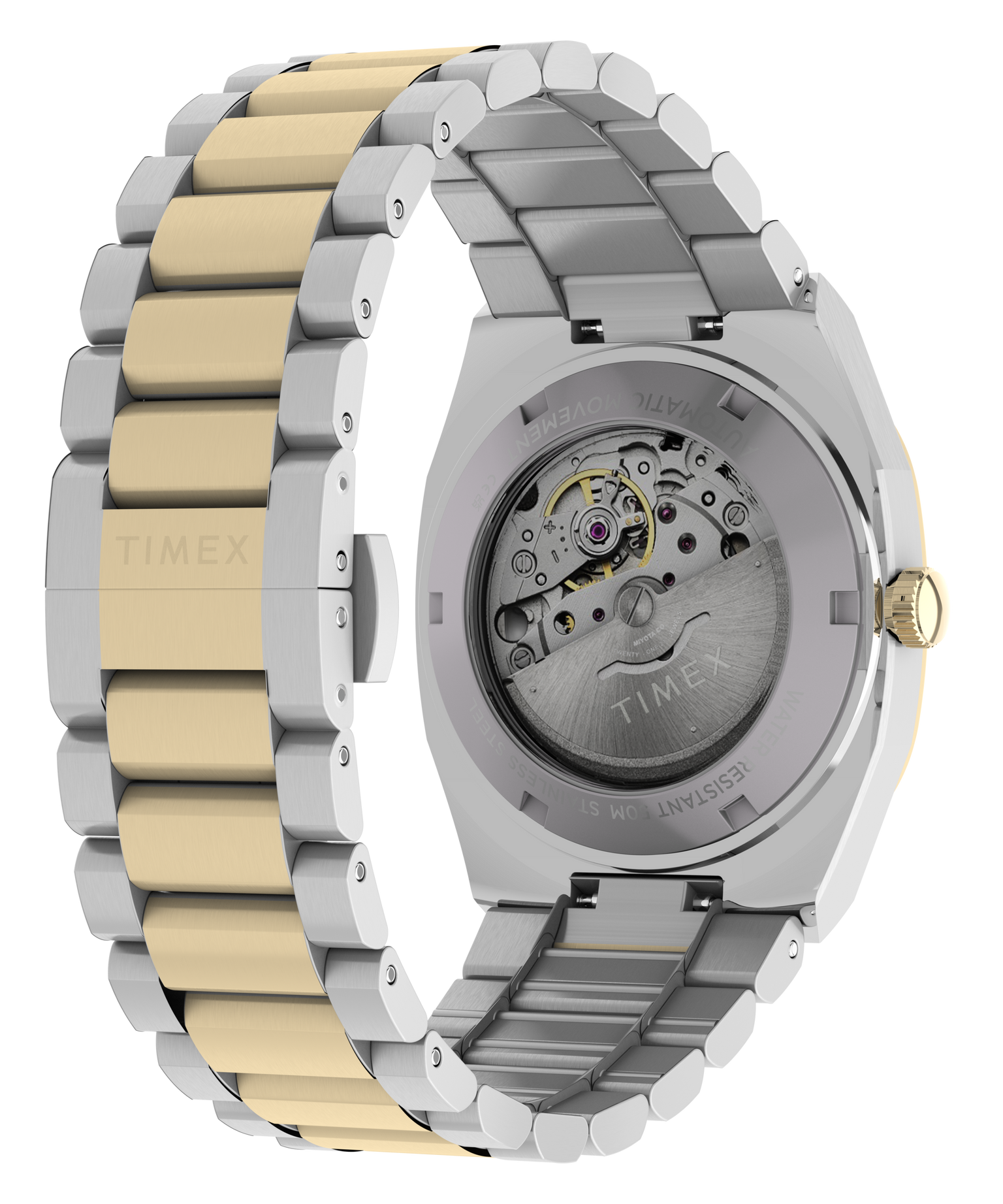 Automatic E Line | 38mm, Two-Tone Steel, Silver Dial