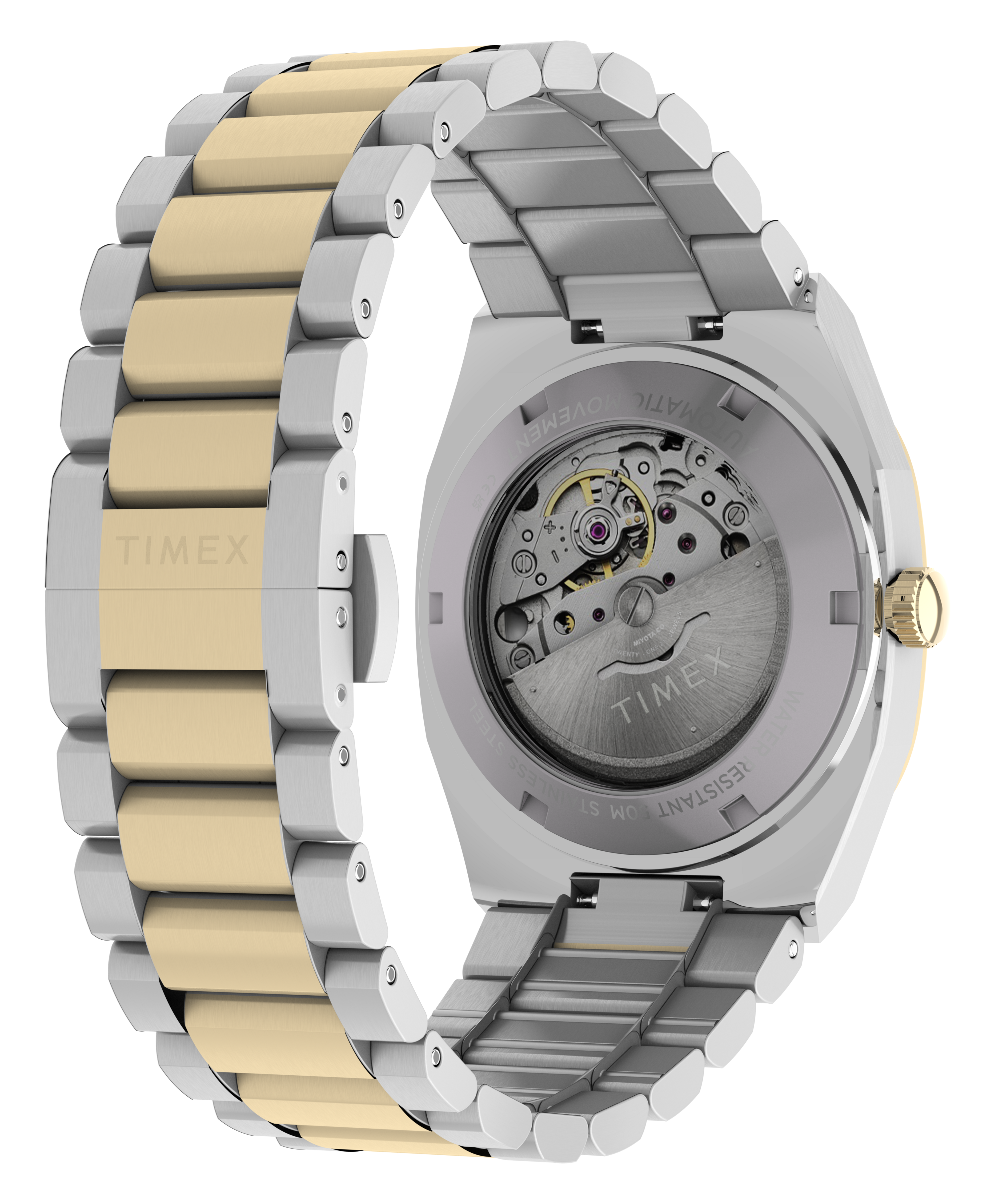 Automatic E Line | 38mm, Two-Tone Steel, Silver Dial