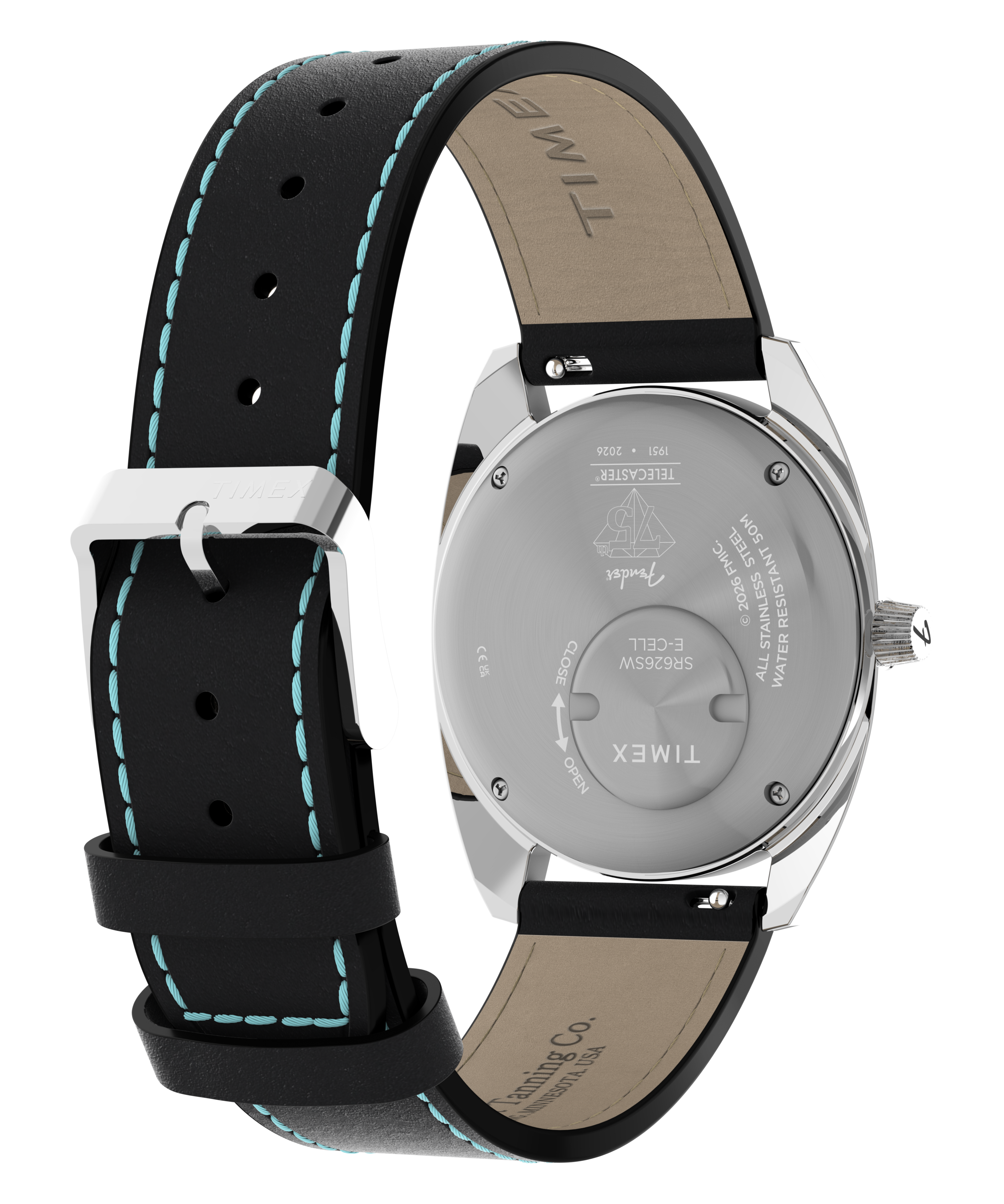 Fender x Timex Giftset | 37mm, Steel, Leather, Blue Dial