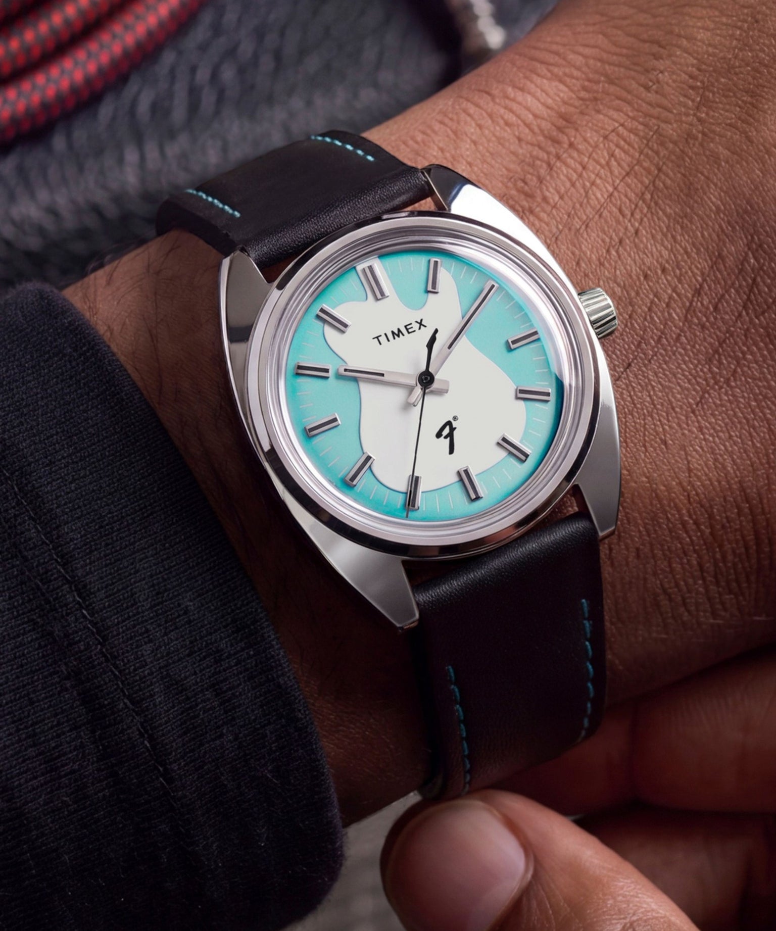 Fender x Timex Giftset | 37mm, Steel, Leather, Blue Dial