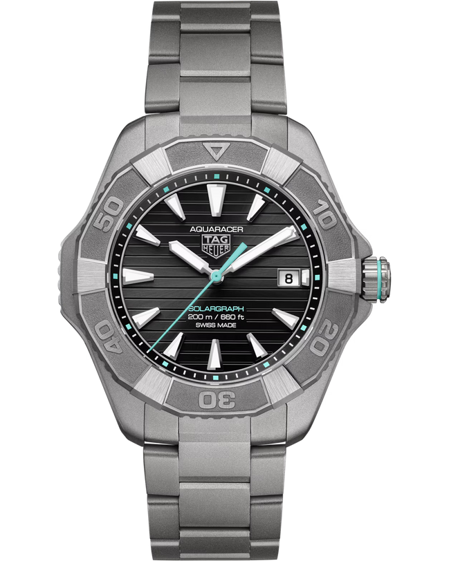 Aquaracer Professional 200 Solargraph | 40mm, Titanium, Black Dial, Men's Watch