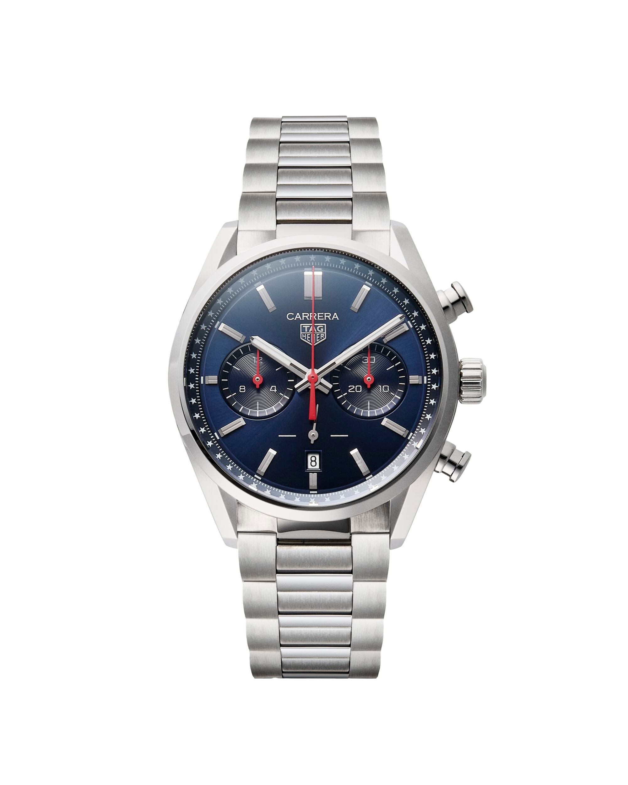Carrera Chronograph 250 US Anniversary Limited Edition | 42mm, Stainless Steel, Men's Watch