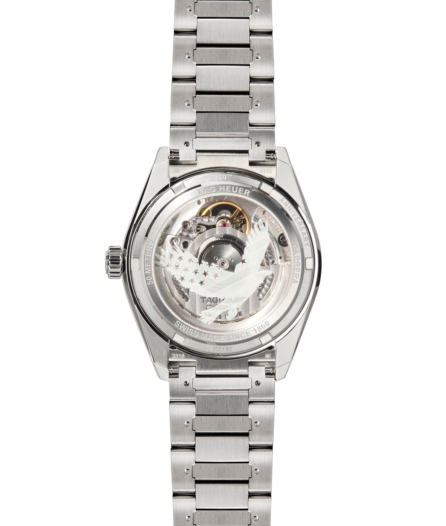 Carrera Date 250 US Anniversary Limited Edition | 36mm, Stainless Steel, Men's Watch