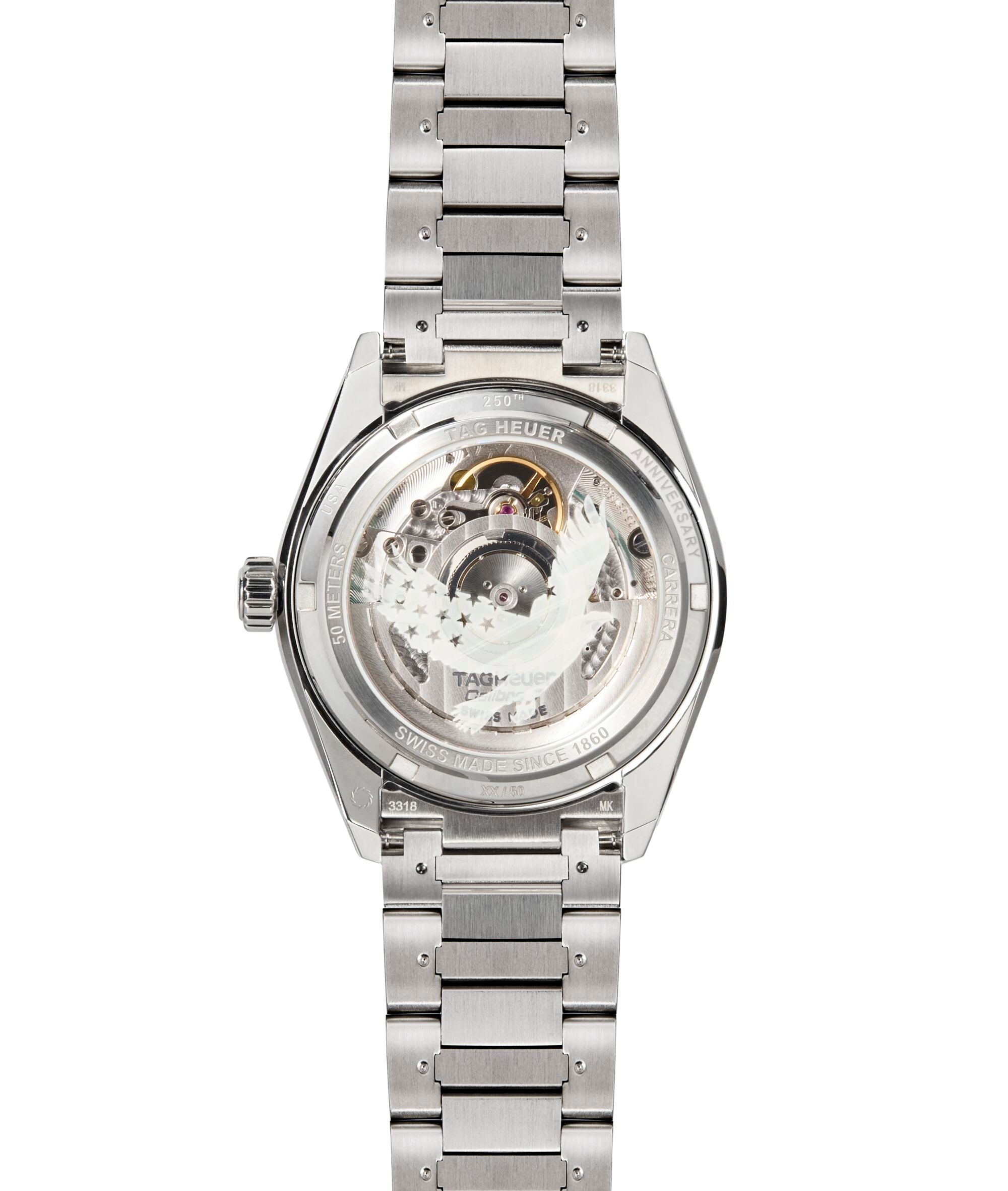 Carrera Date 250 US Anniversary Limited Edition | 36mm, Stainless Steel, Men's Watch