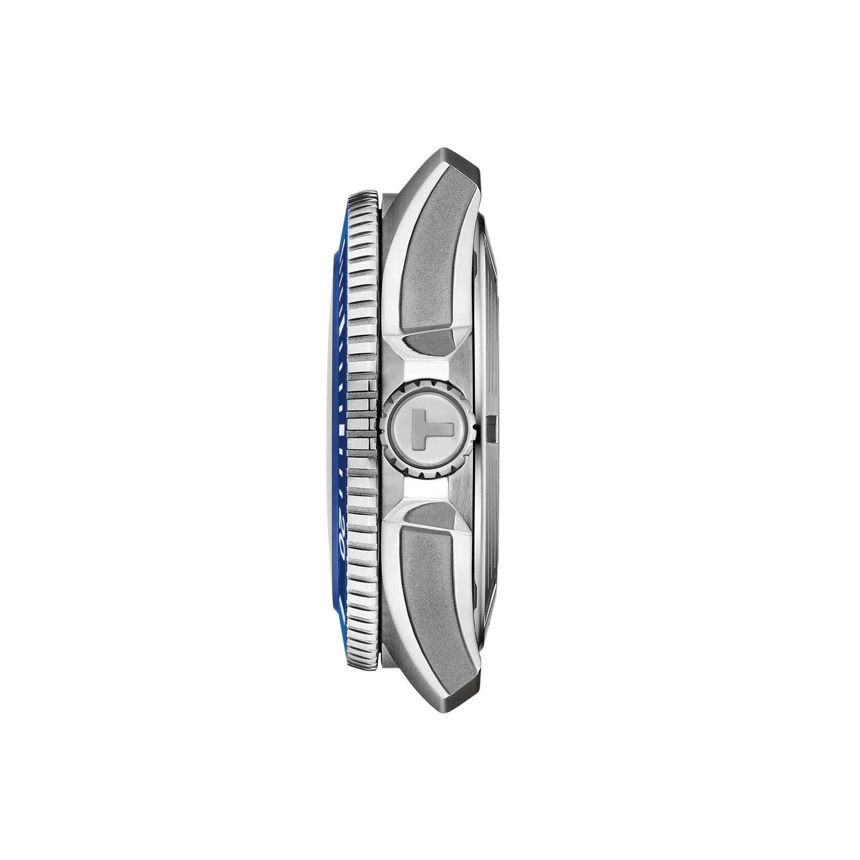 SeaStar 2000 | 44mm, Stainless Steel, Rubber Strap, Blue Dial