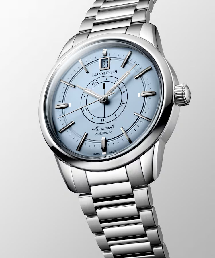 Conquest Heritage Central Power Reserve | 38mm, Stainless Steel Strap, Unisex Watch