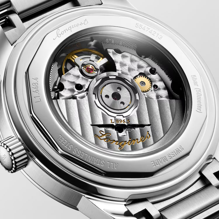 Conquest Heritage Central Power Reserve | 38mm, Stainless Steel Strap, Unisex Watch