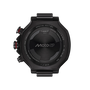 Black Tissot watch with MotoGP logo on a white background