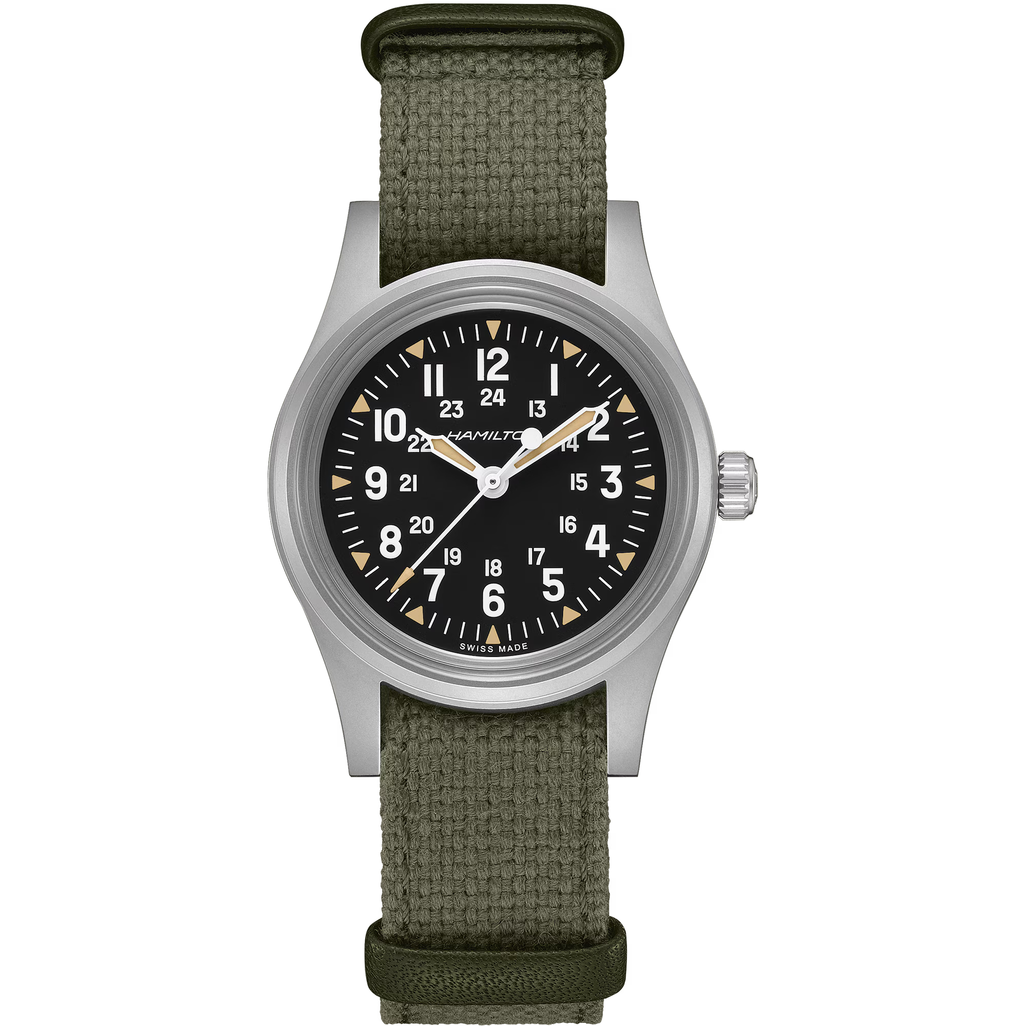 Khaki Field Mechanical | 36mm, NATO Strap, Black Dial