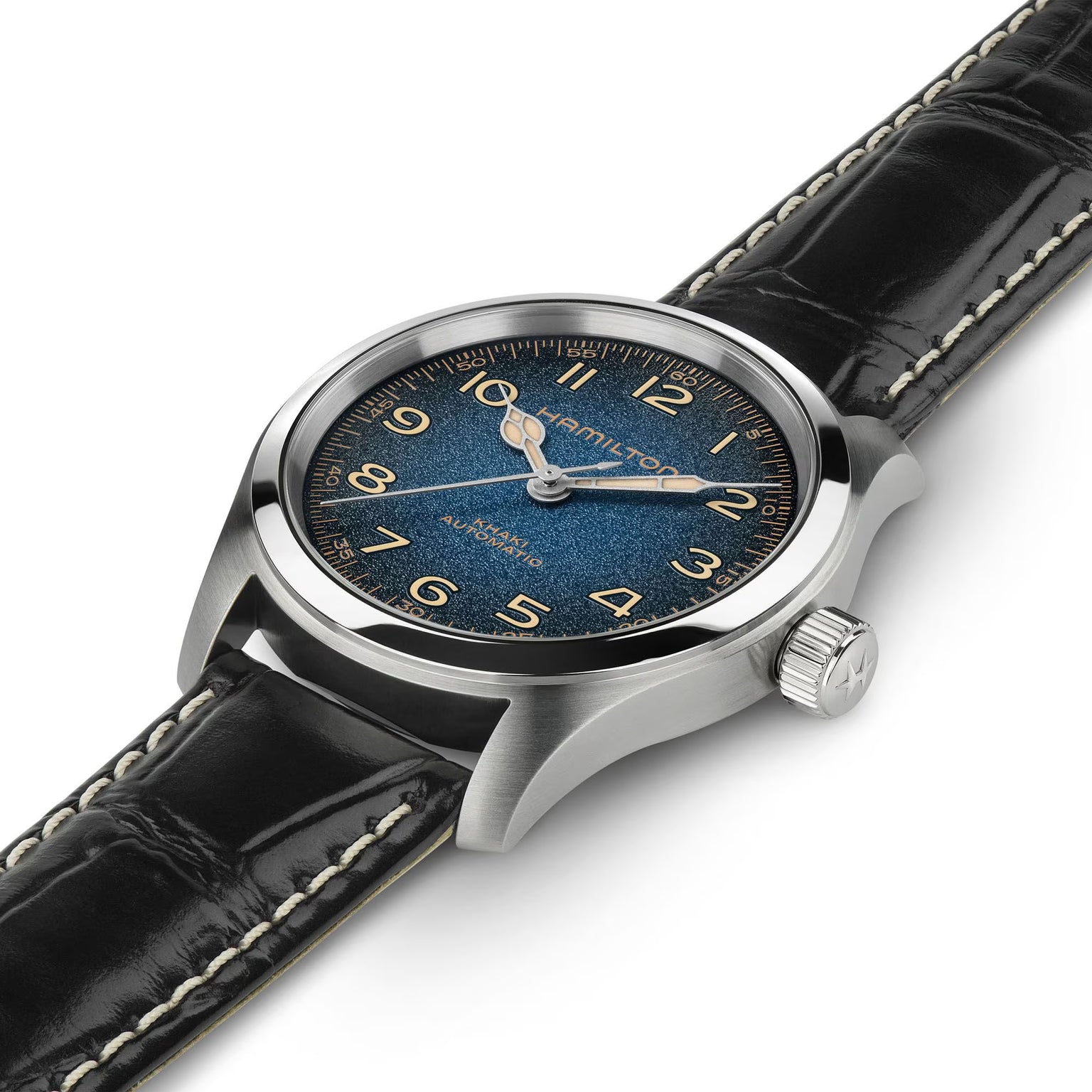 Khaki Field Murph 38 Blue | 38mm, Leather, Men's Watch