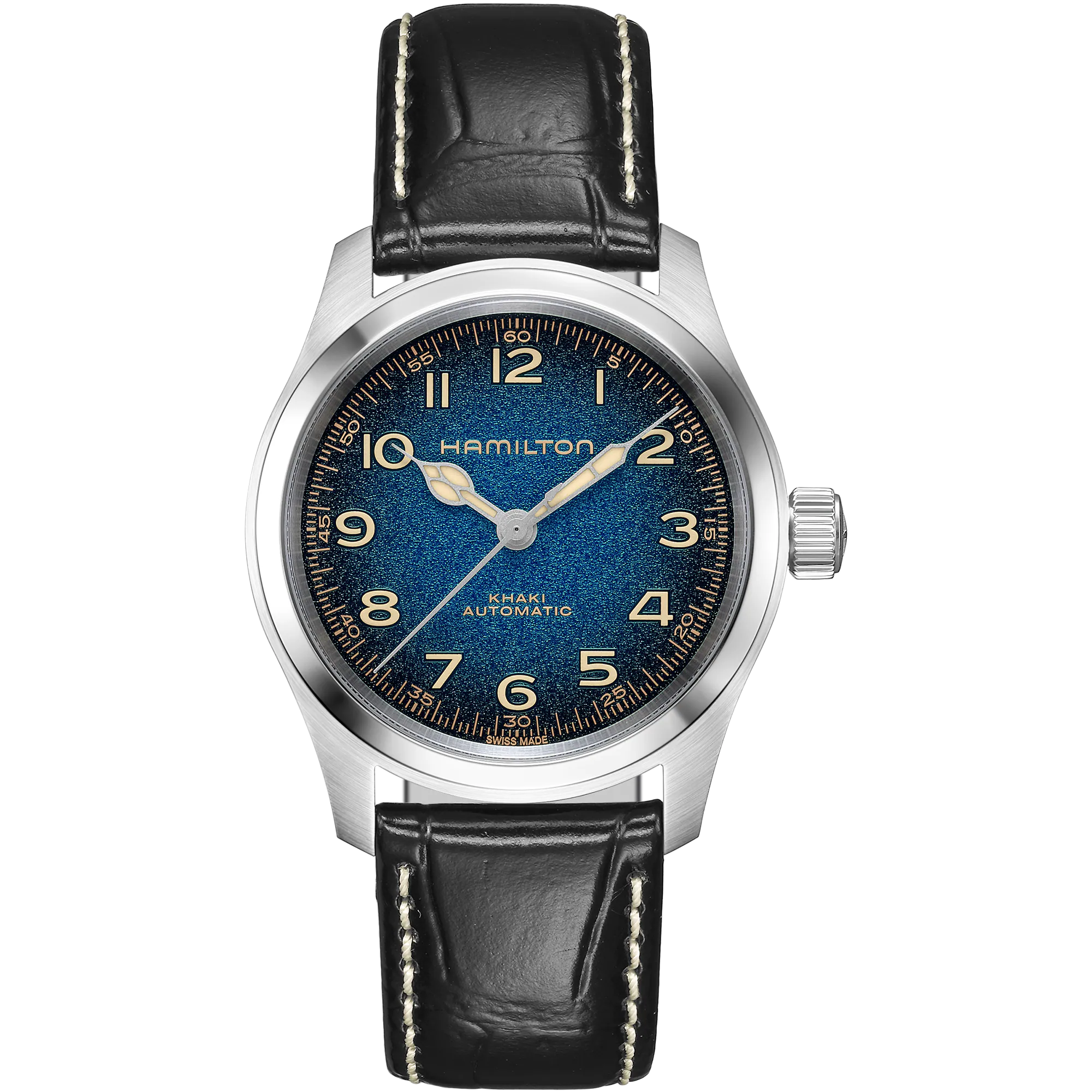 Khaki Field Murph 38 Blue | 38mm, Leather, Men's Watch
