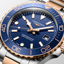 HydroConquest | 42mm, Stainless Steel and Red PVD, Blue Dial