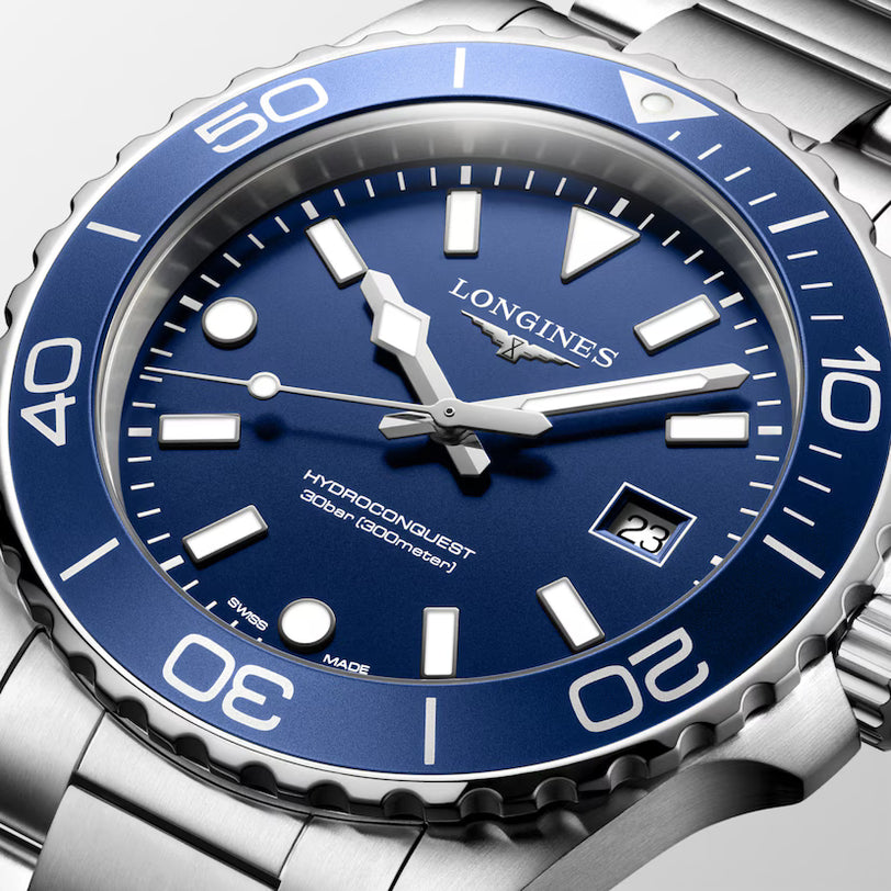 HydroConquest | 42mm, Stainless Steel, Blue Dial