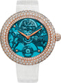 Brilliant Skeleton Northern Lights | 44mm, Rose Gold Case, Rubber Strap