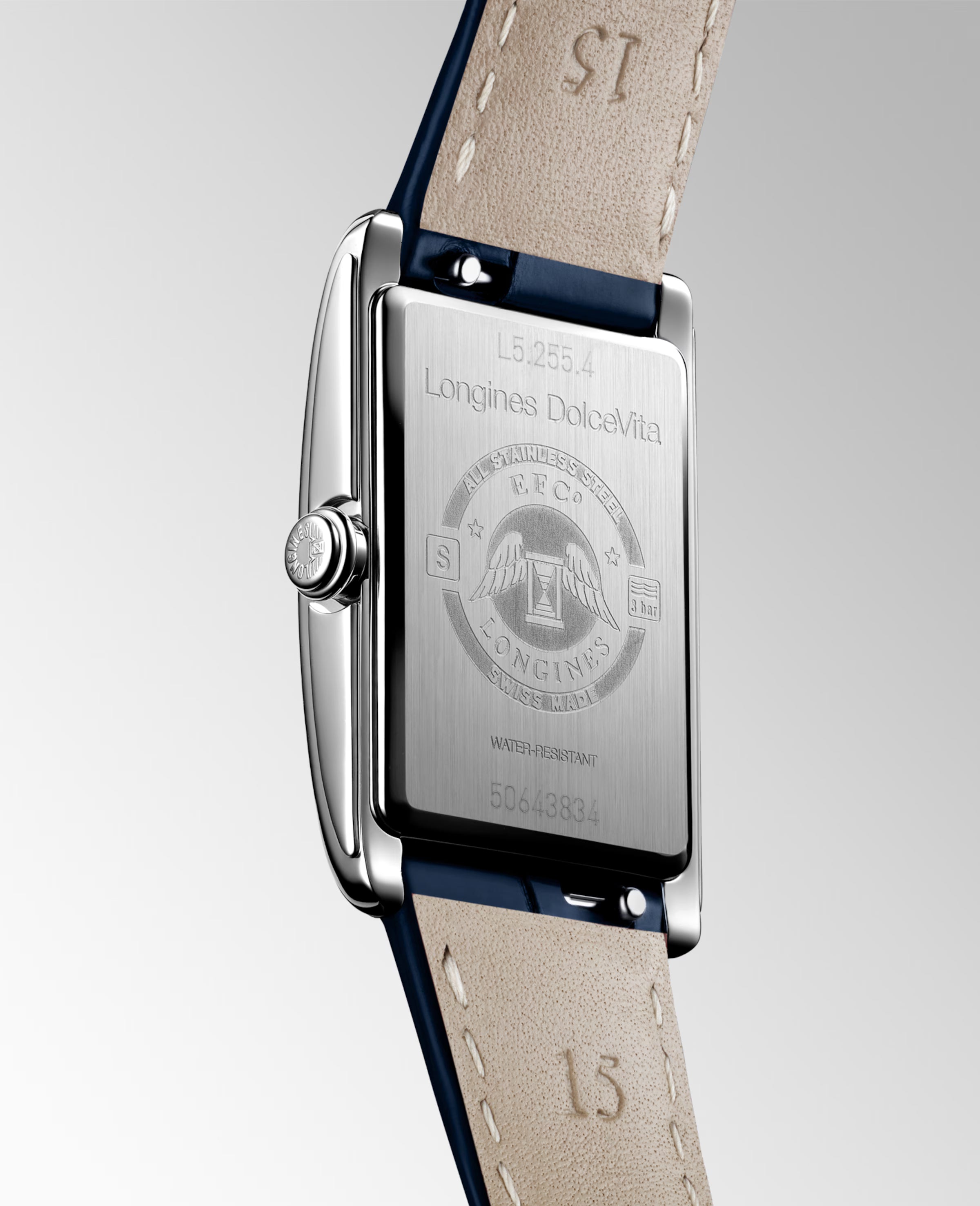 DolceVita | 32mm, Stainless Steel, Silver Gilt "flinqué" Dial, Blue Alligator Strap, Womens Watch