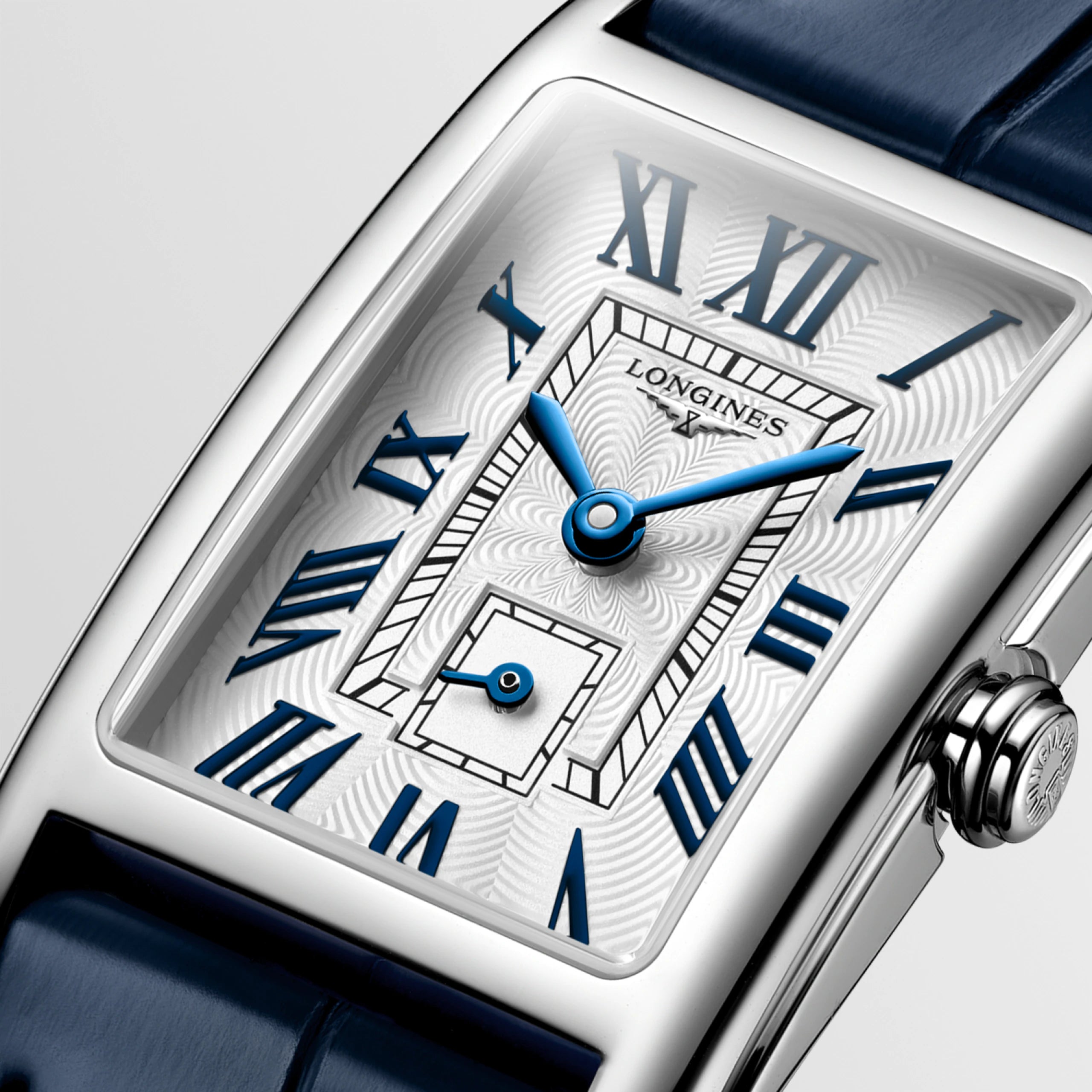 DolceVita | 32mm, Stainless Steel, Silver Gilt "flinqué" Dial, Blue Alligator Strap, Womens Watch