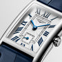DolceVita | 37mm, Stainless Steel, Silver "flinqué" Dial, Midnight Blue Alligator Leather Strap, Womens Watch