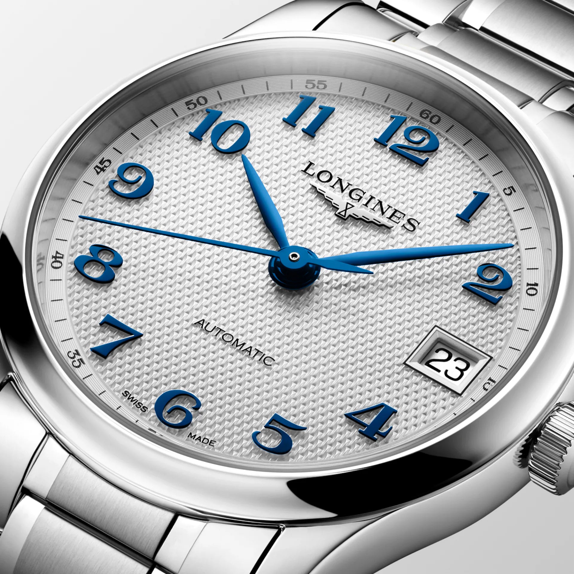 Master | 34mm, Stainless Steel, Silver "barleycorn" Dial, Womens Watch