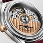 Master | 34mm, Stainless Steel and 18K Rose Gold, White mother-of-pearl Dial, Bordeaux Alligator Leather, Womens Watch