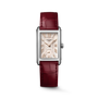 DolceVita | 37mm, Stainless Steel, Ivory Rose "flinqué" Dial, Maple Red Alligator Leather Strap, Womens Watch
