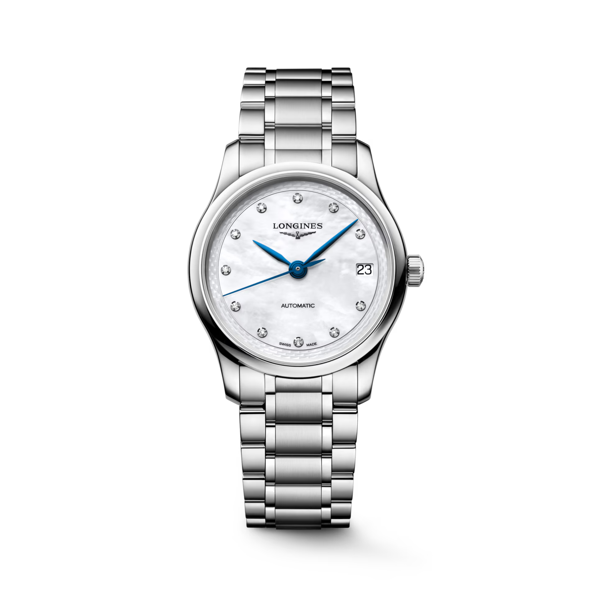Master | 34mm, Stainless Steel, White mother-of-pearl Dial, Womens Watch