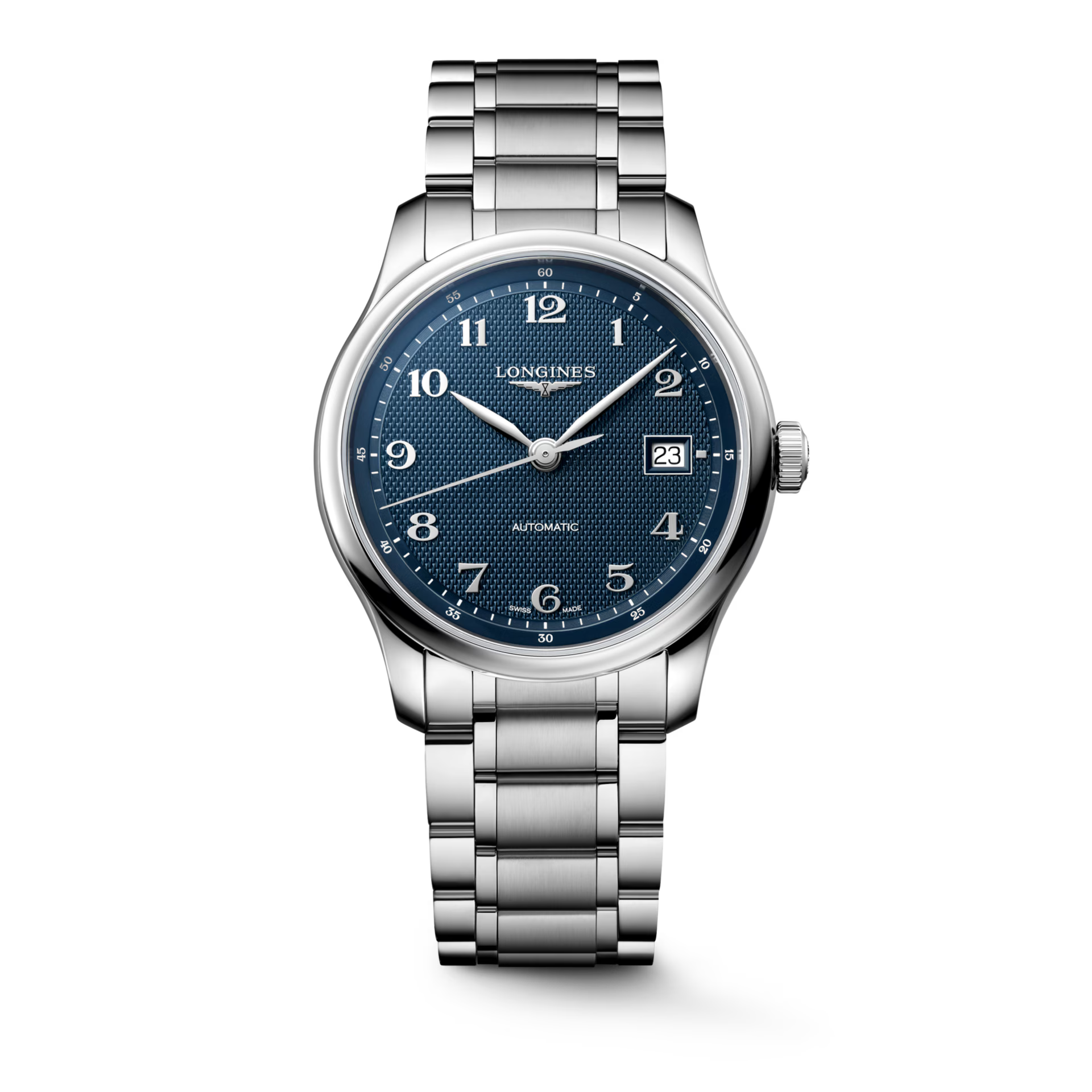 Master | 39mm, Stainless Steel, Blue "barleycorn" Dial, Mens Watch